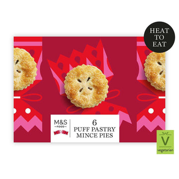 M&S 6 All Butter Puff Pastry Mince Pies 270g