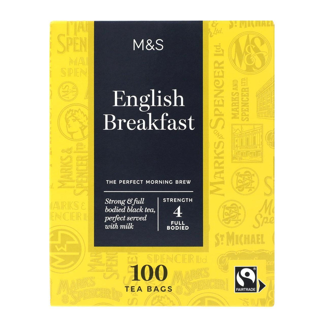 M&S Fairtrade English Breakfast Tea Bags - 100 Count Pack