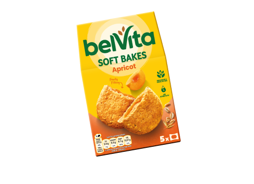 Belvita Soft Bakes Apricot Filled Breakfast Biscuits 5x50g