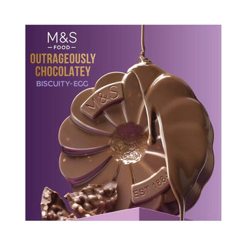 M&S Extremely Chocolatey Biscuity Easter Egg 370g