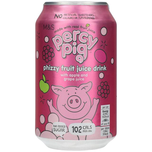 M&S Percy Pig Phizzy Fruit Juice Drink 4 x 330ml