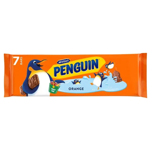 McVitie's Penguin Orange Flavour Chocolate Biscuit Bars