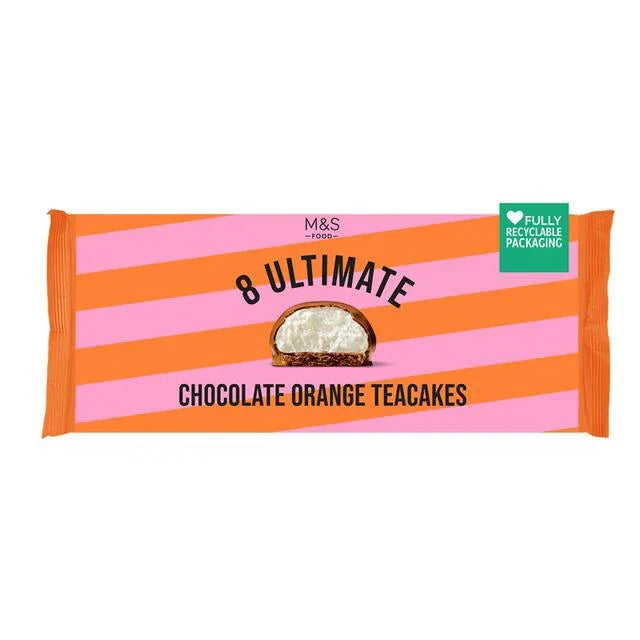 M&S Chocolate Orange Teacakes 8 Pack