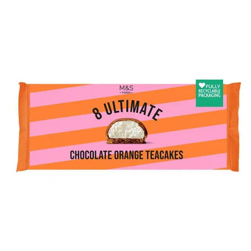 M&S Chocolate Orange Teacakes 8 Pack