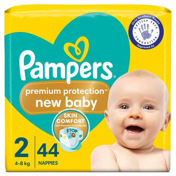 Pampers Premium Protection New Baby Nappies Essential Pack Size 2, 4kg-8kg x44