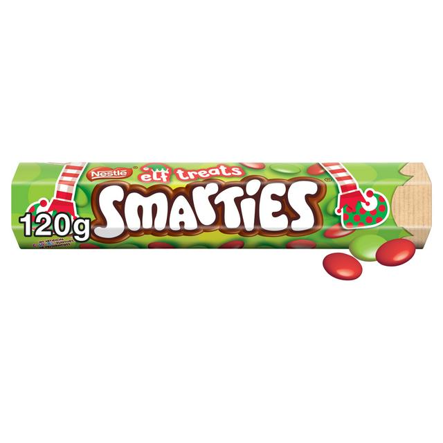 Smarties Elf Treats Milk Chocolate Giant Tube 120g