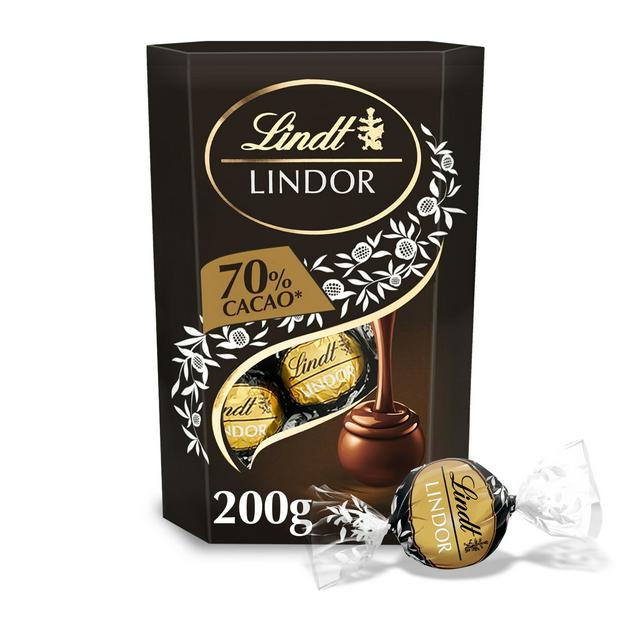 Lindt Lindor Extra Dark Chocolate Truffles Box 200g