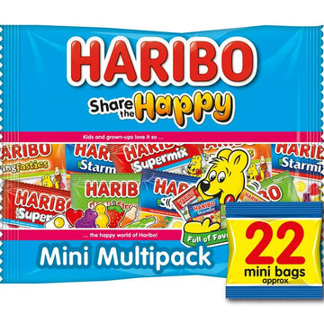 Haribo Share the Happy Mini Bag Multipack Sweets 352g