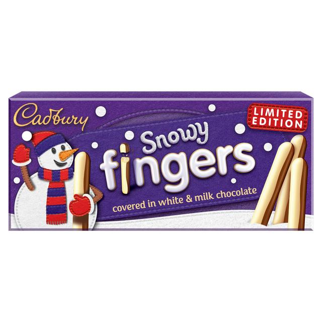 Cadbury Christmas Snowy Chocolate Covered Fingers 115g