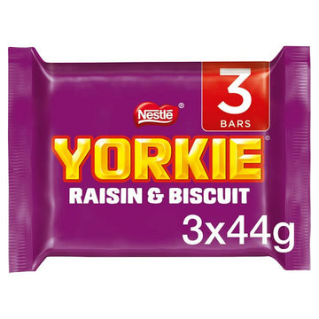 Yorkie Raisin & Biscuit Milk Chocolate Bar Multipack x3 46g