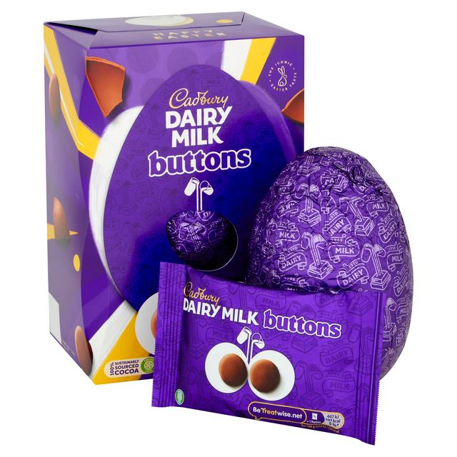 Cadbury Dairy Milk Giant Buttons Chocolate Easter Egg 195g