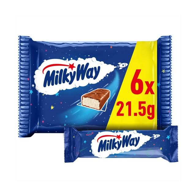 Milky Way Nougat & Milk Chocolate Snack Bars Multipack 6x21.5g