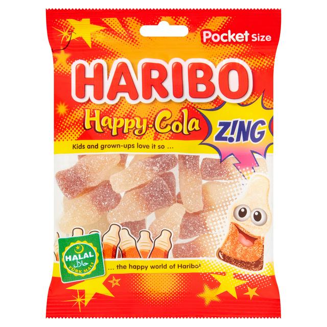 Haribo Halal Happy-Cola Z!ng Bag 100g