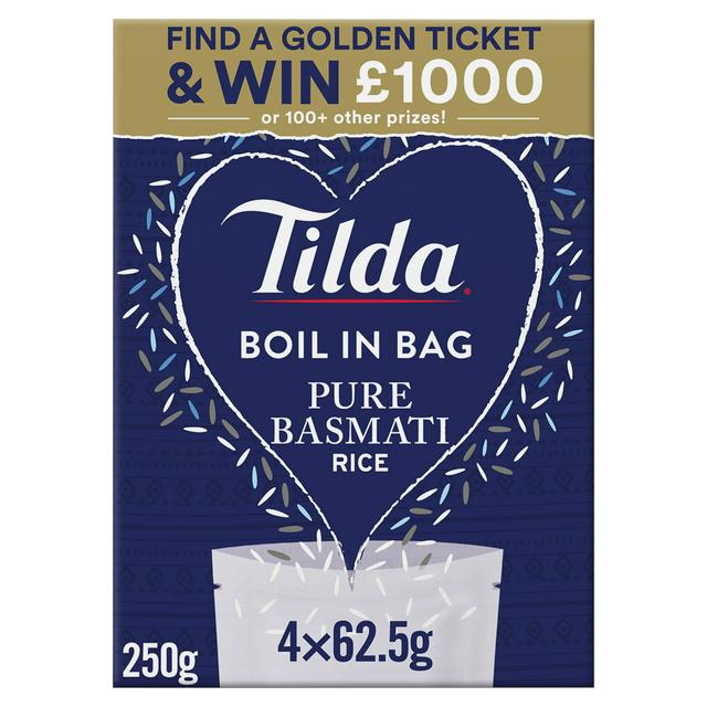Tilda Boil in Bag Pure Basmati Rice 250g 4x62.5g