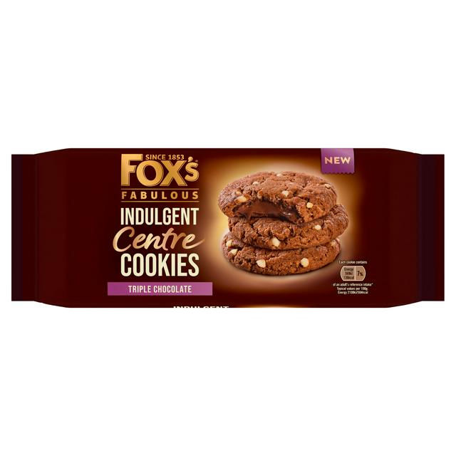 Fox’s Biscuits Fabulous Indulgent Centre Triple Chocolate Cookies 160g