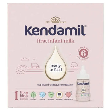 Kendamil First Infant Baby Milk Formula Liquid Ready to Feed Starter Pack 6x70ml