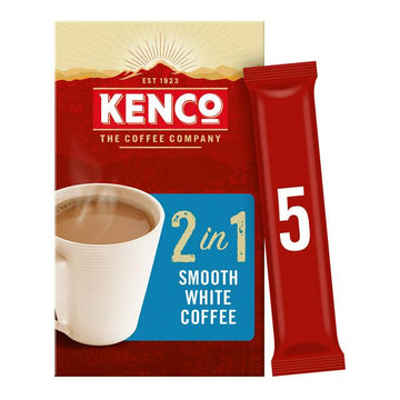Kenco 2 in 1 Smooth White Instant Coffee Sachets x5