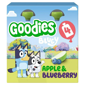 Goodies Bluey Apple & Blueberry Smoothie Fruit Pouch Multipack 4x100g