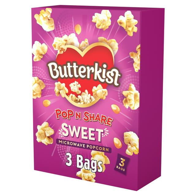Butterkist Sweet Microwave Popcorn x3 60g