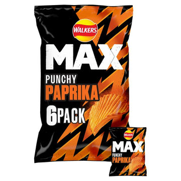 Walkers Max Paprika Multipack Crisps 6x27g