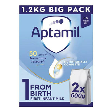 Aptamil 1 First Infant Baby Milk Formula Powder From Birth Big Pack 1.2kg