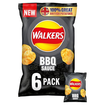 Walkers BBQ Sauce Multipack Crisps 6x25g