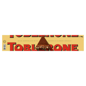 Toblerone 750g Honey & Almond Nougat Milk Chocolate Gift Block