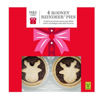 M&S 4 Rodney Reindeer Pies 189g