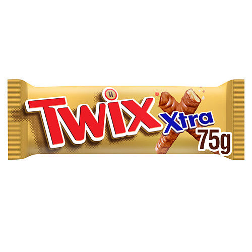 Twix Xtra Milk Chocolate Biscuit Twin Bars 75g