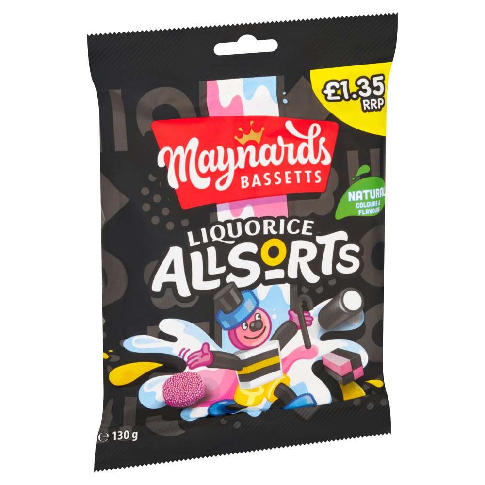 Maynards Bassetts Liquorice Allsorts 130g PMP