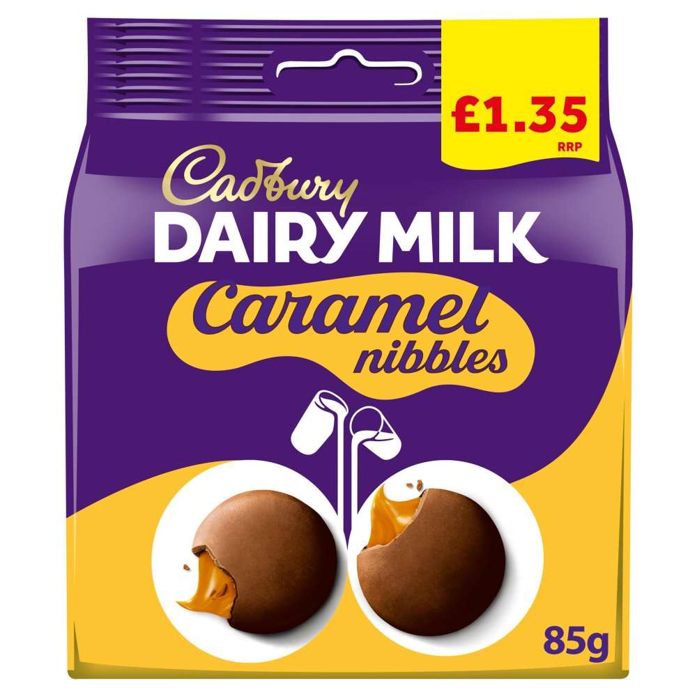 Cadbury Dairy Milk Caramel Nibbles Chocolate Bag 85g PMP