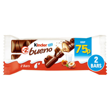 Kinder Bueno Milk Chocolate and Hazelnuts Duo Bar (2 x 43g) PMP