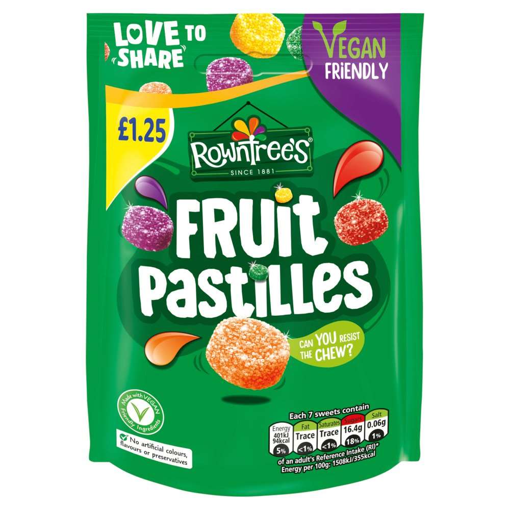 Rowntree’s Fruit Pastilles Sweets Sharing Pouch 114g PMP