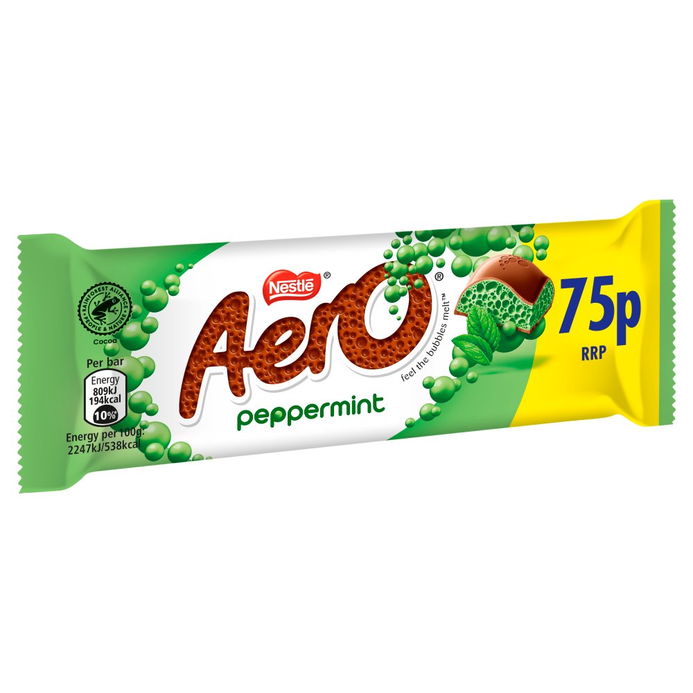 Aero Bubbly Peppermint Chocolate Bar 36g PMP