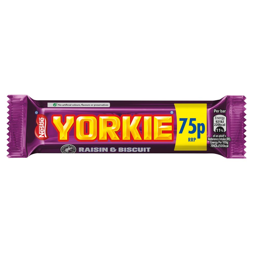 Yorkie Raisin & Biscuit Chocolate Bar 44g PMP