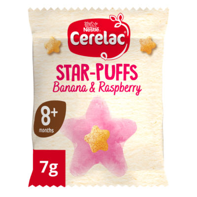 Cerelac Banana & Raspberry Star Puffs 7g