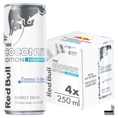 Red Bull Energy Drink Sugar Free Coconut & Berry 4 x 250ml