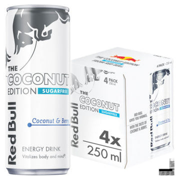 Red Bull Energy Drink Sugar Free Coconut & Berry 4 x 250ml