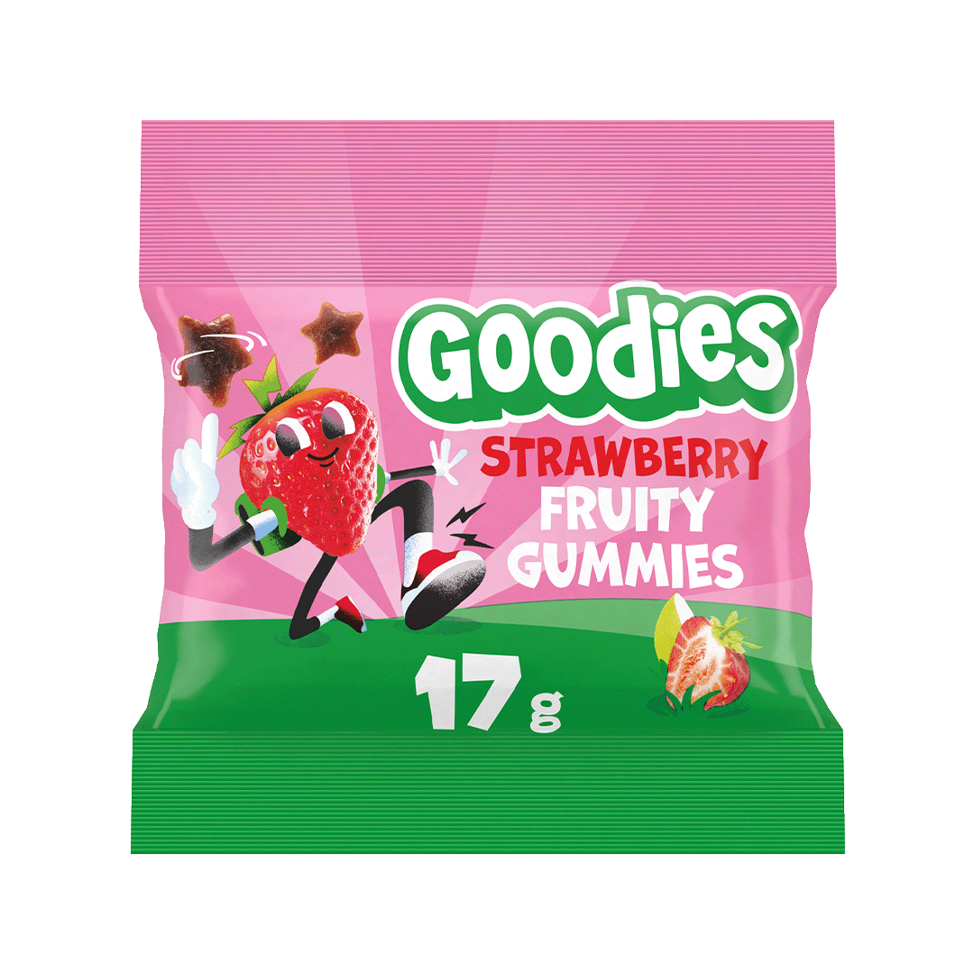Goodies Strawberry Fruity Gummies Kids Snack 17g