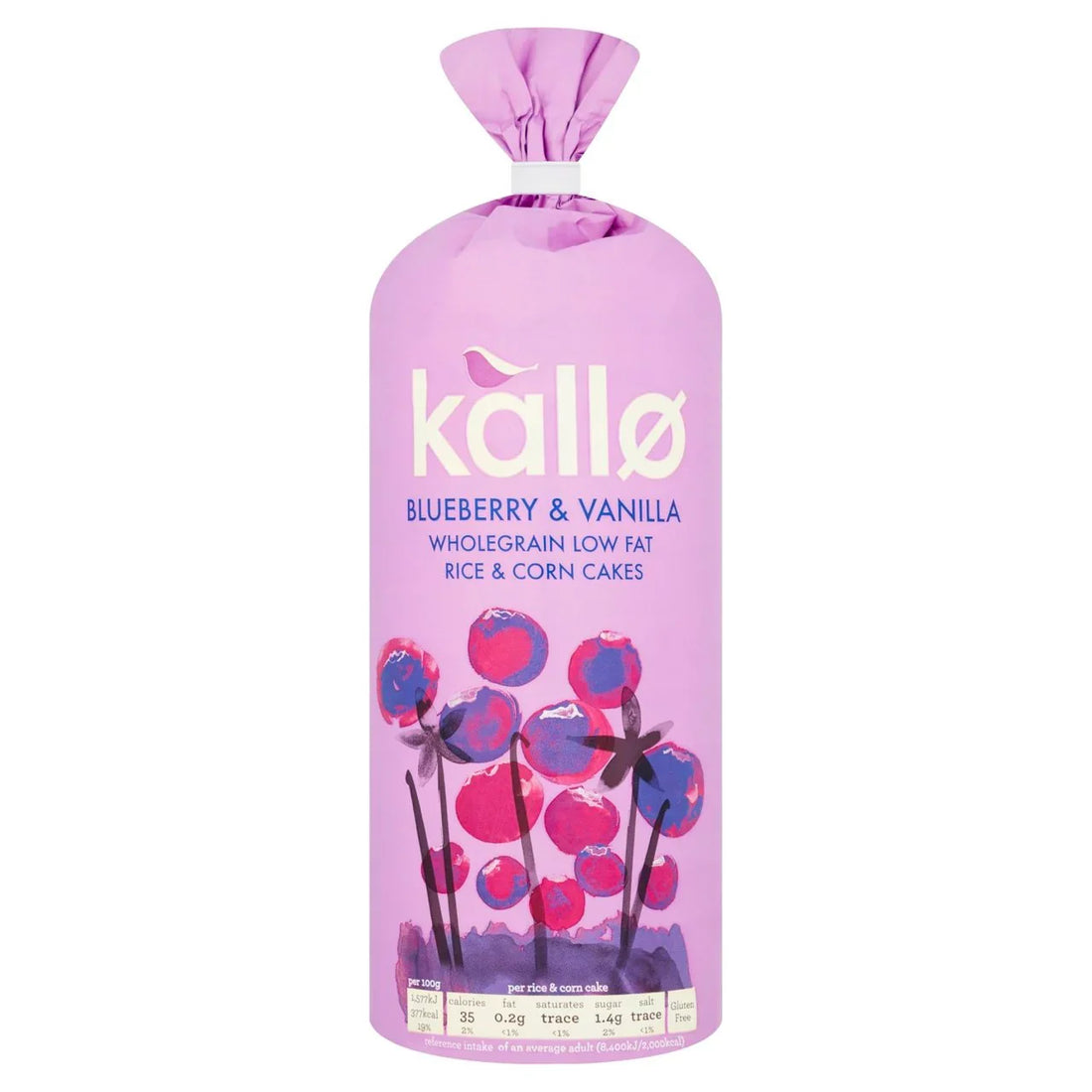 Kallo Blueberry & Vanilla Rice Cakes 120g