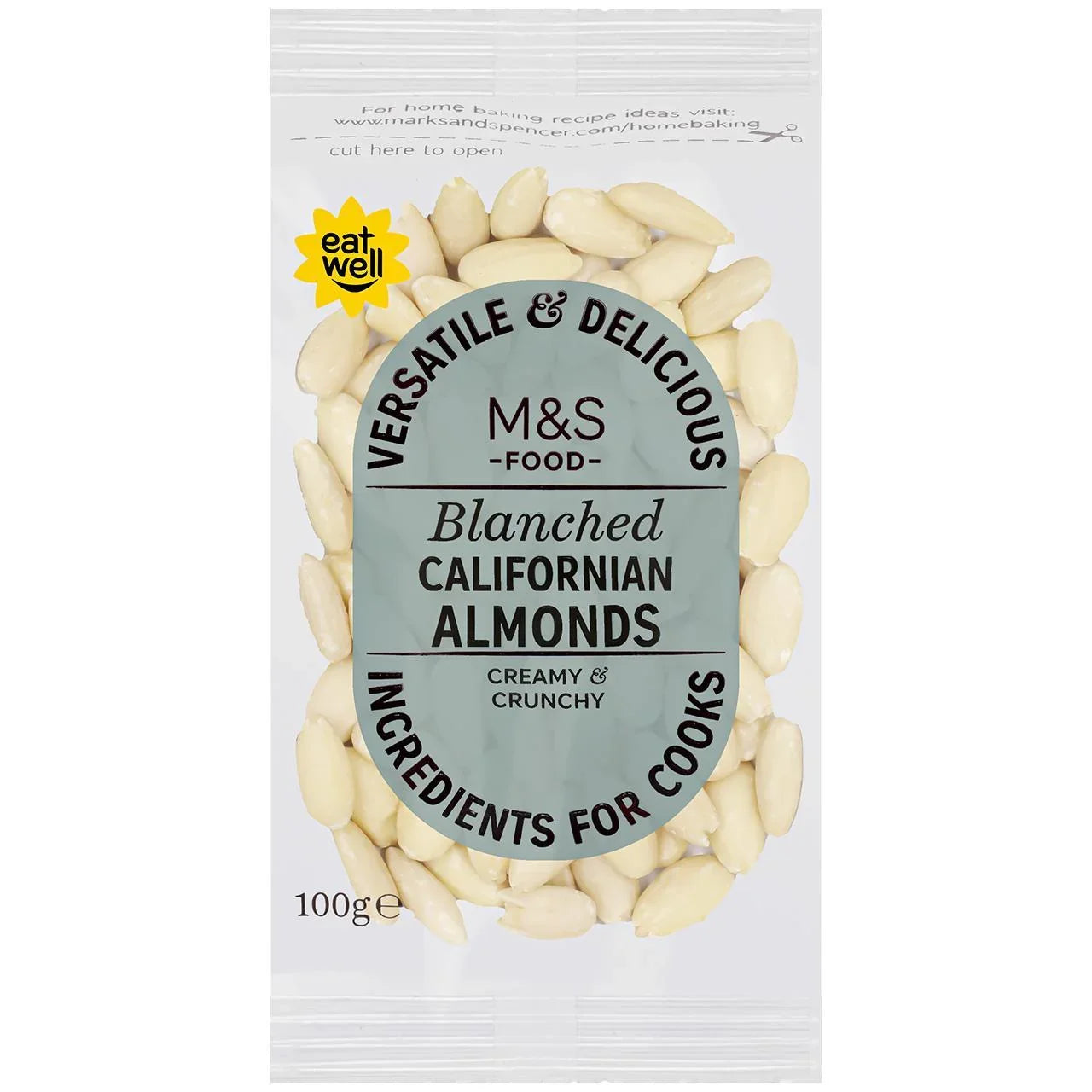 M&S Premium Blanched Californian Almonds - 100g Pack