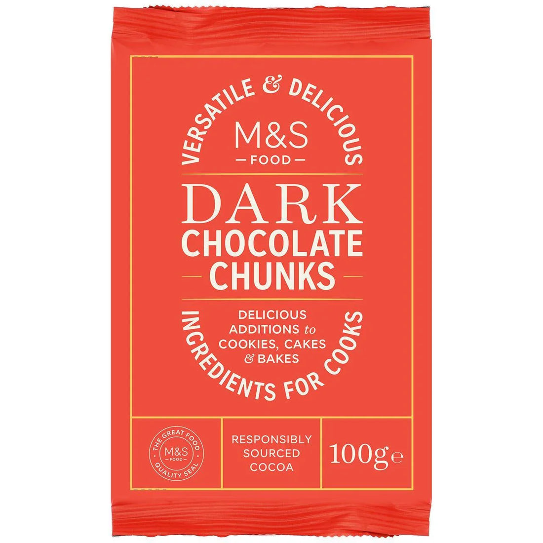 M&S 100g Dark Chocolate Chunks