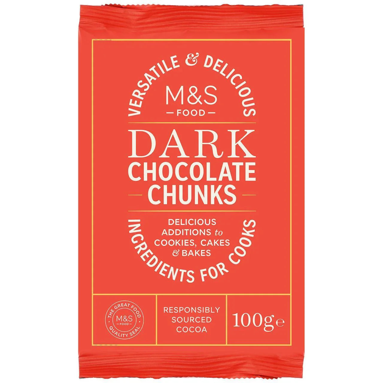 M&S 100g Dark Chocolate Chunks