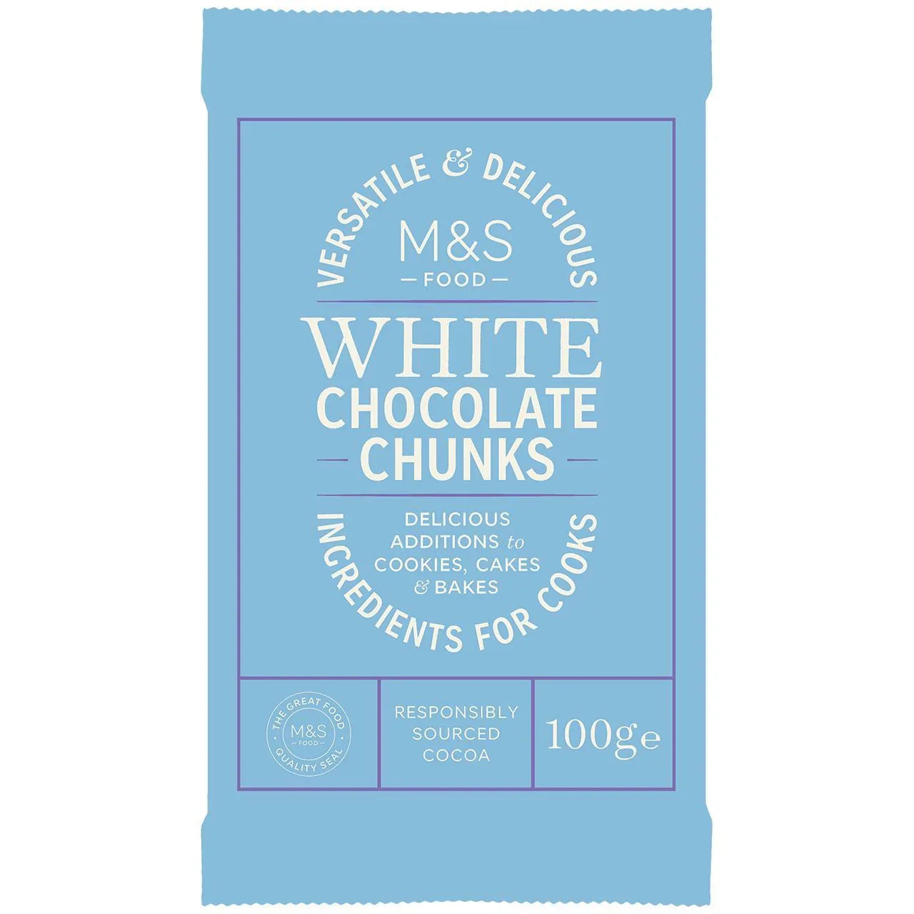 Delicious M&S White Chocolate Chunks for Baking and Desserts
