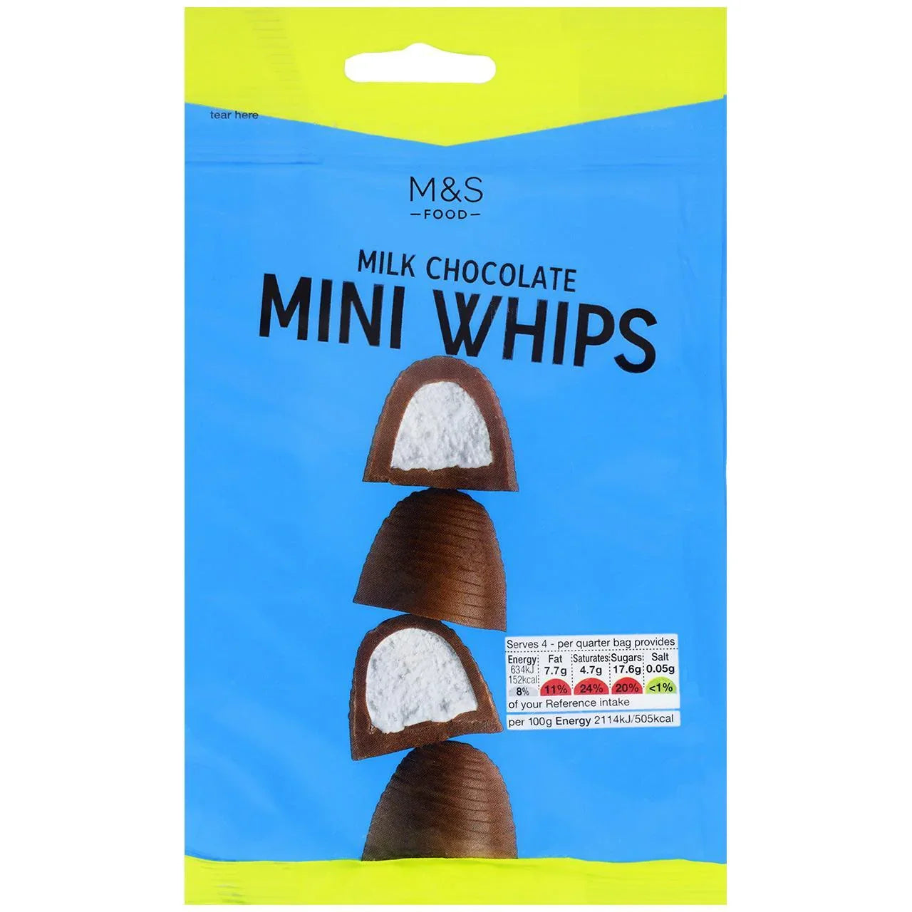 M&S Milk Chocolate Mini Whips 120g