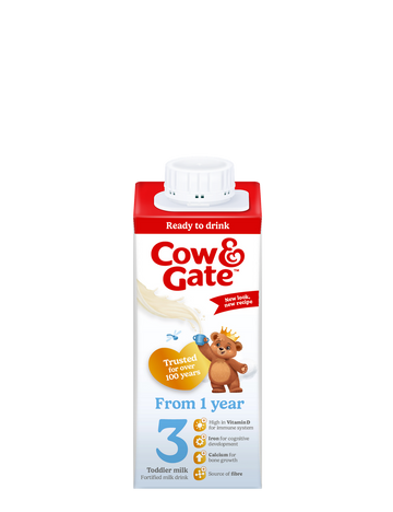 Cow & Gate 3 Toddler Milk Formula Liquid Ready to Feed 1+ Years 200ml