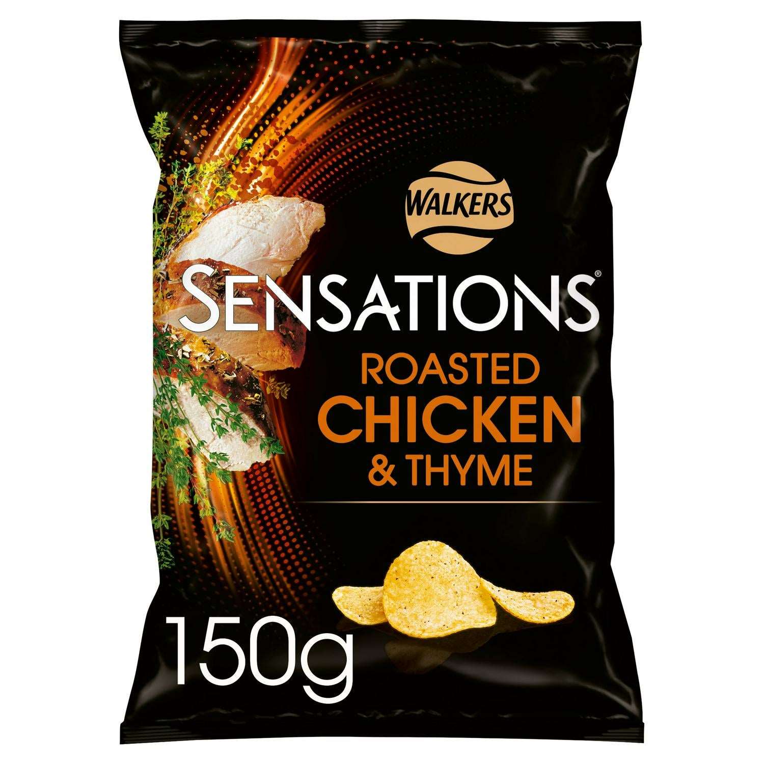 Walkers Sensations Roast Chicken & Thyme Sharing Bag Crisps 150g - 1 Bag