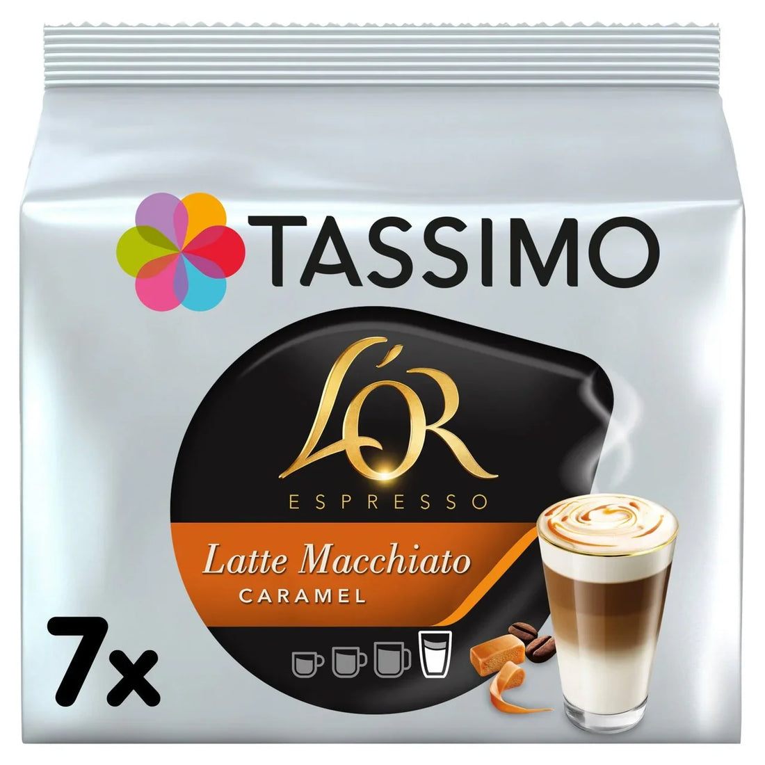 Tassimo L'OR Caramel Latte Macchiato Coffee 7 Pack