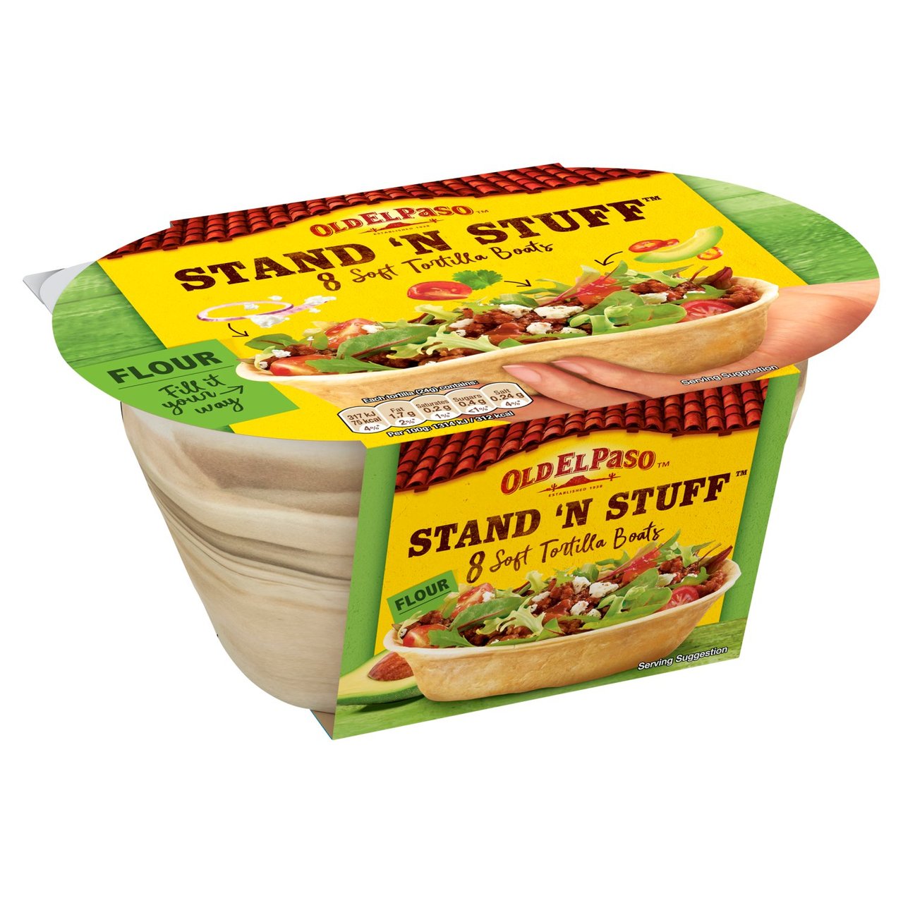 Old El Paso Stand 'N' Stuff Soft Flour Tortillas 193g