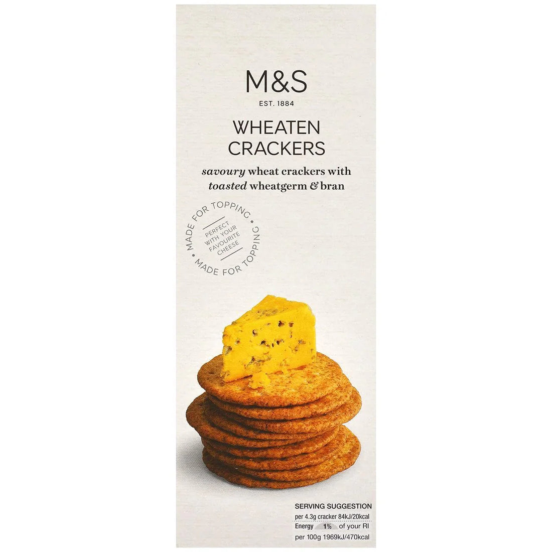 M&S Savoury Wheaten Crackers - Perfect for Snacking